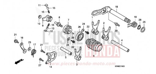 BARILLET DE SELECTION CRF250RA de 2010